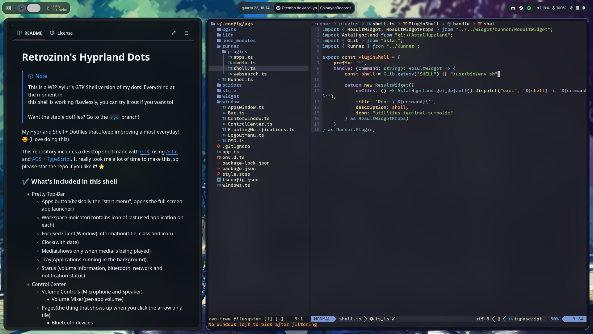 Browser + Neovim